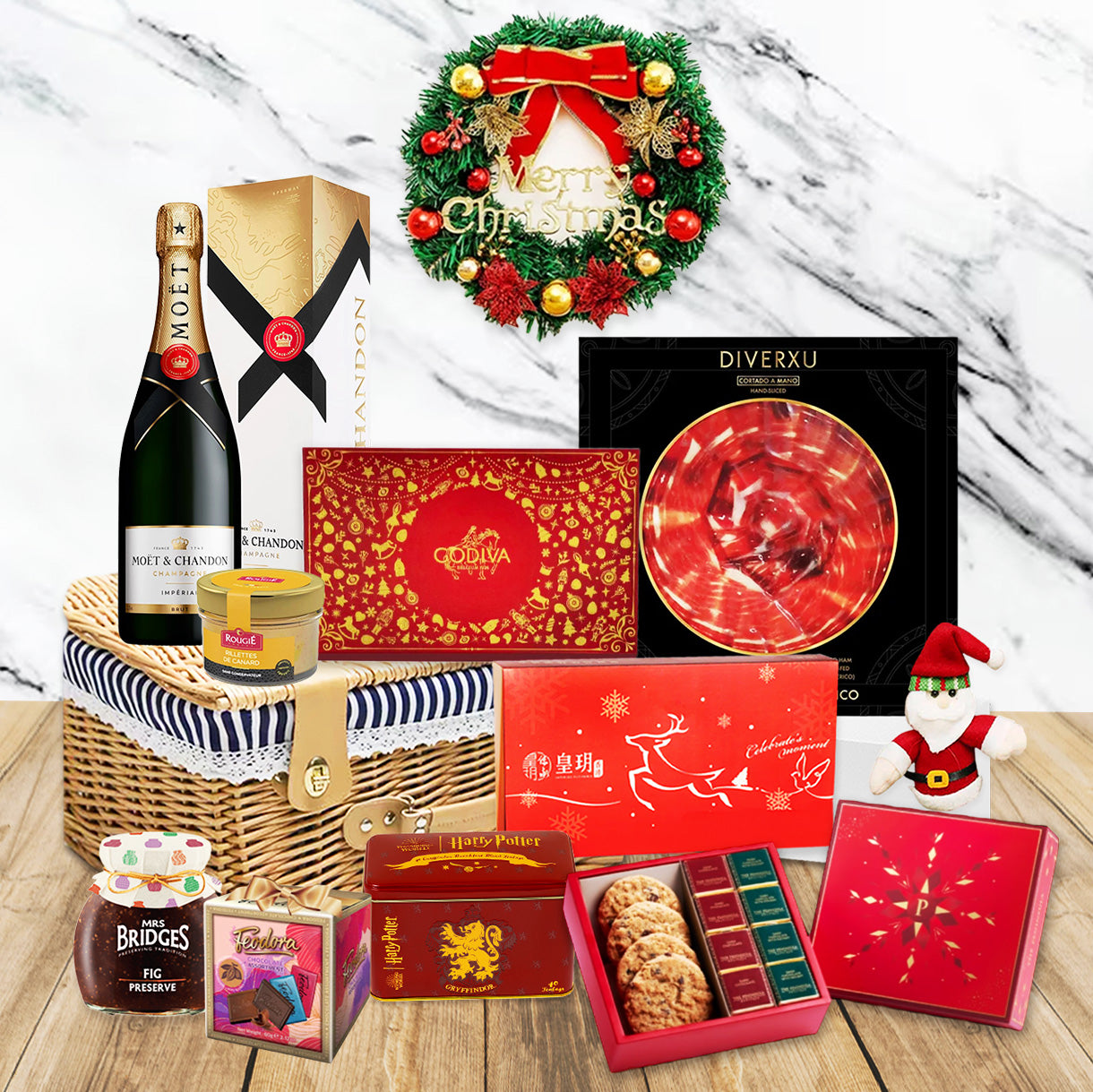 XM2515 Moët香檳聖誕美食禮籃